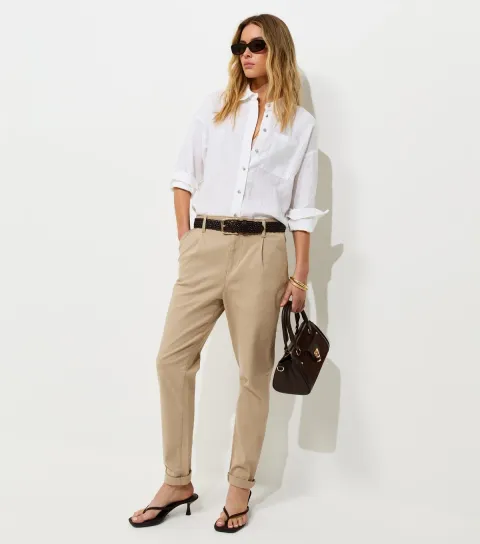 Stone Slim Leg Chino Trousers