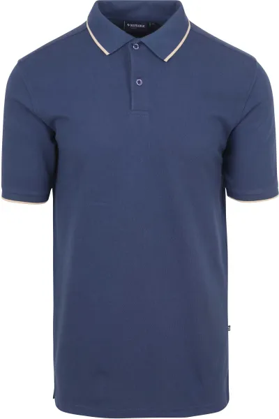 Suitable Respect Polo Shirt Tip Ferry Denim Blue maat L