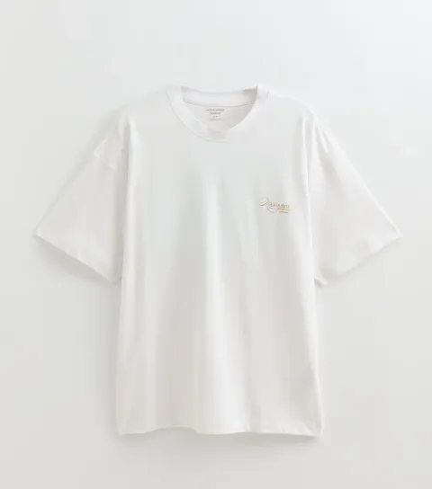 White Cotton Monaco Drive Print T-Shirt