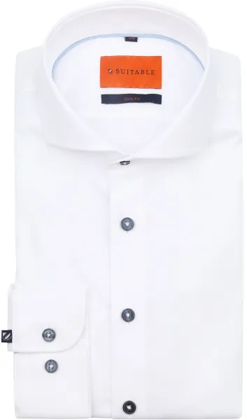 Suitable Melange Shirt White size 38