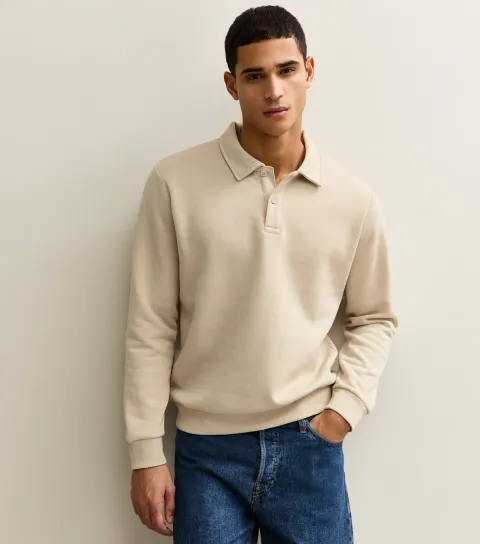 Stone Polo Collar Sweatshirt