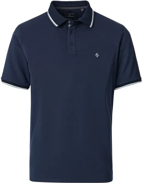 CASAMODA Polo Shirt Piqué Contrast Navy Blue Dark Blue maat 3XL
