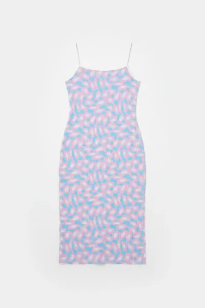 Frankies Bikinis Quinn Terry Midi Dress in Daisy Dream