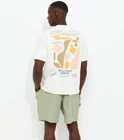 Off White Oversized Observatory Print T-Shirt