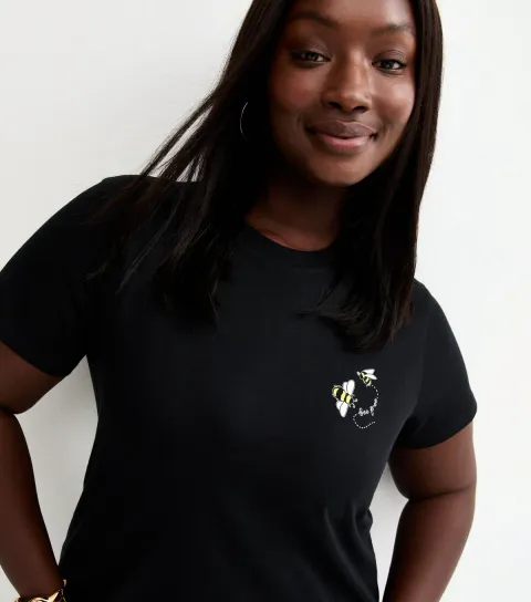 Plus Size Black Bee Free Relaxed T-Shirt Curves