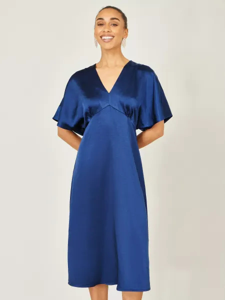 Yumi Kimono Satin Midi Dress