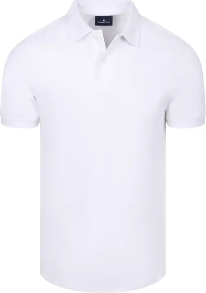 Steppin' Out Polo Shirt Piqué White maat 3XL