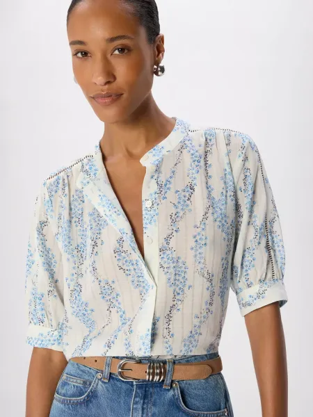 Whistles Ditsy Stem Textured Blouse