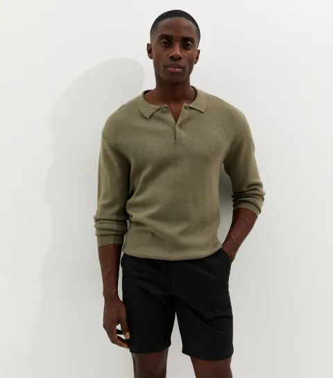 Black Regular Chino Shorts