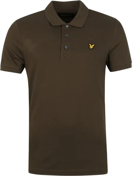 Lyle and Scott Polo Olive Dark Green maat L