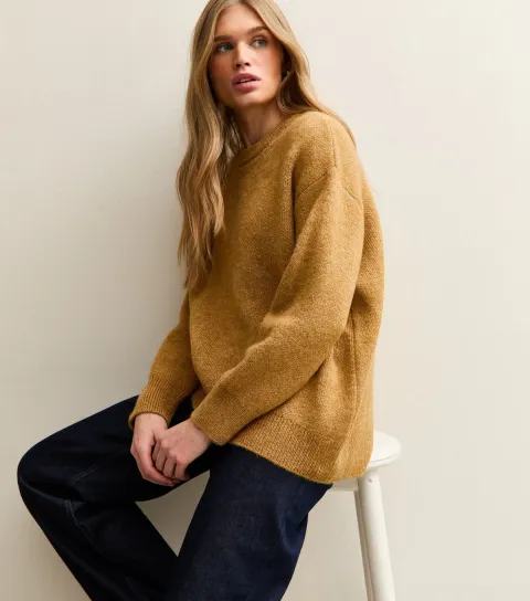 Dark Yellow Heavyweight Chunky Oversized Jumper