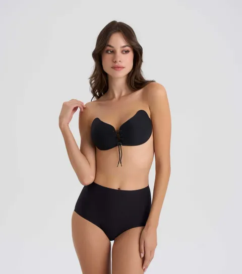 Black Stick-On Push Up Bra