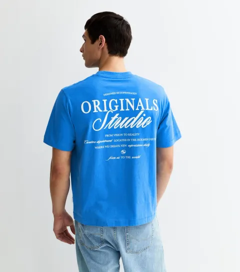 Bright Blue Relaxed Originals Studio Logo T-Shirt