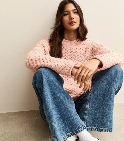 Light Pink Stitch Knit Jumper