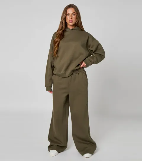 Khaki Piped Joggers