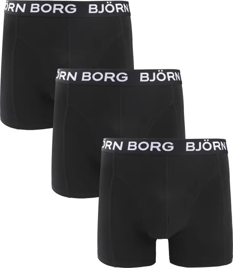 Bjorn Borg Boxers Cotton Stretch 3-Pack Black maat L
