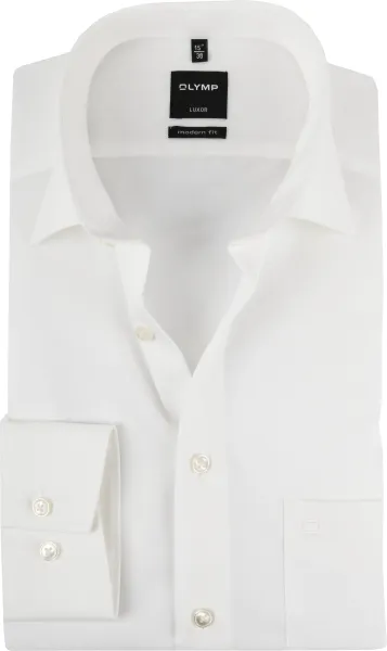 Olymp Extra Long Sleeve Wedding Shirt Ecru Off-White size 37