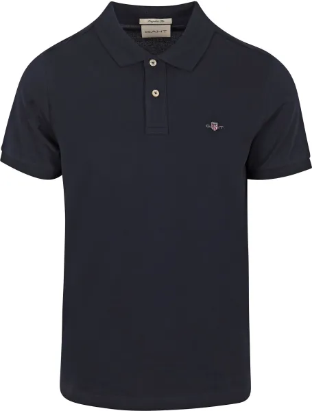 Gant Shield Piqué Polo Shirt Navy Blue Dark Blue maat 3XL