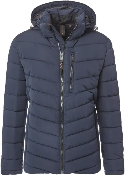 CASAMODA Jacket Hooded Puffer Navy Blue Dark Blue maat 3XL