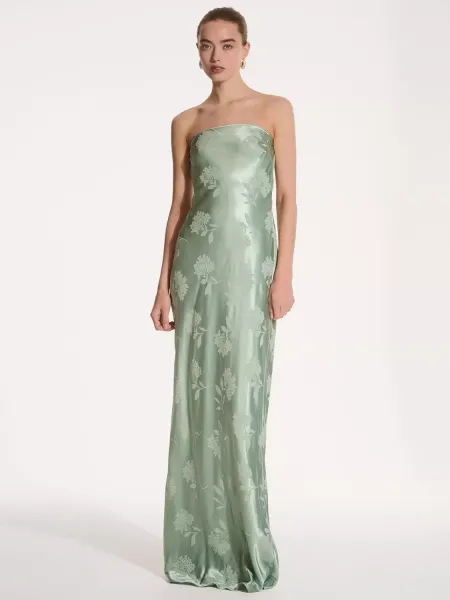 OMNES Amdra Flora Jacquard Maxi Dress