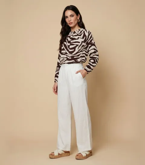 Brown Zebra Print Shirt