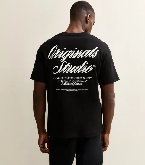 Black Relaxed Originals Studio Logo T-Shirt