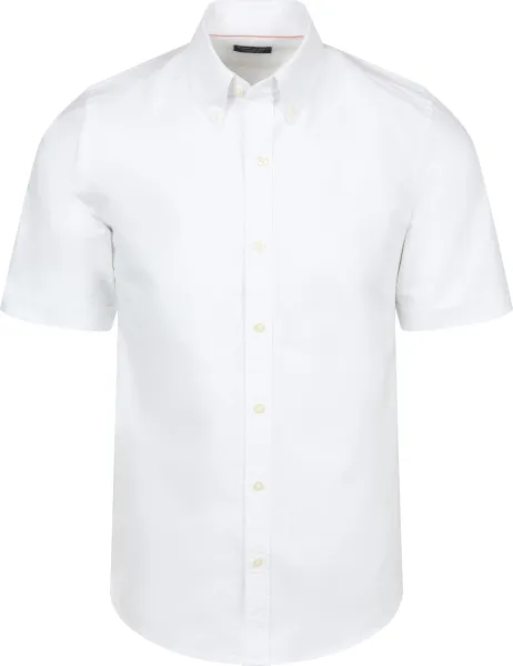 Steppin' Out Short Sleeve Shirt Oxford Yale White maat L