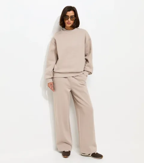 Mink Wide Leg Relaxed Fit Joggers
