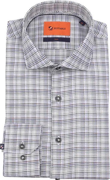 Suitable Shirt Print Green size 38