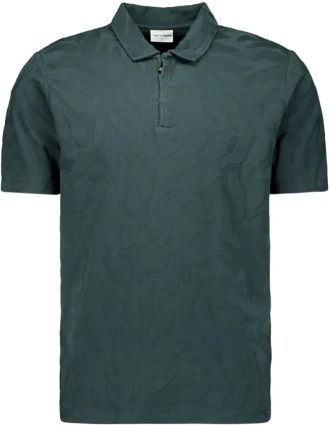 No Excess Half Zip Polo Shirt Jacquard Dark Steel Dark Blue Dark Grey maat L