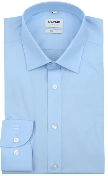 Olymp Shirt Level 5 Body Fit Light blue Blue size 37