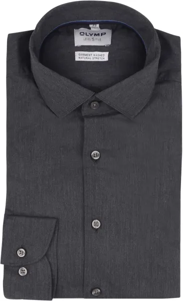 Olymp Level 5 Shirt Anthracite Dark Grey Grey size 38