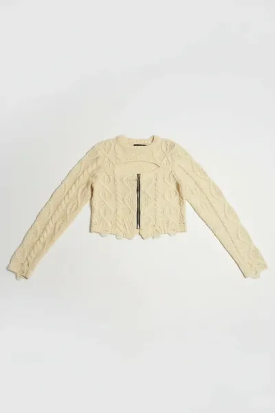 The Ragged Priest Saint Zip Cable Knit Jumper