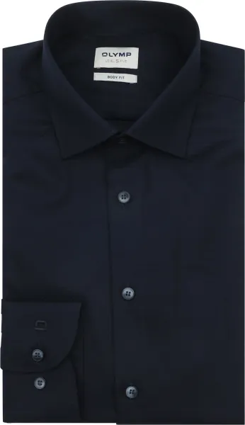 OLYMP Shirt Level 5 Navy Extra Long Sleeves Blue Dark Blue size 39