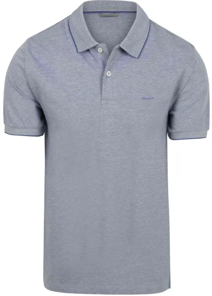 Gant 2Tone Piqué Polo Shirt Blue maat 3XL
