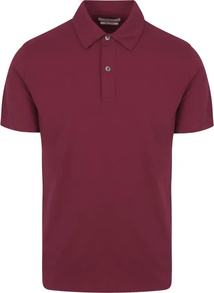 King Essentials The James Polo Shirt Burgundy Red maat M