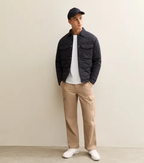 Tan Relaxed Cargo Trousers
