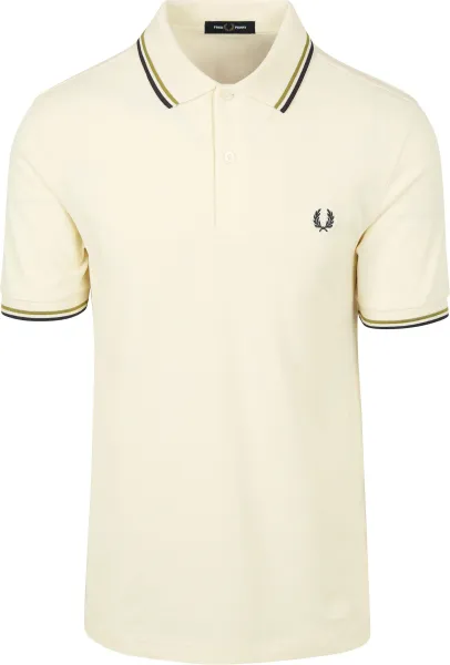 Fred Perry Polo Twin Tipped M3600 Ecru 46A Off-White maat 3XL