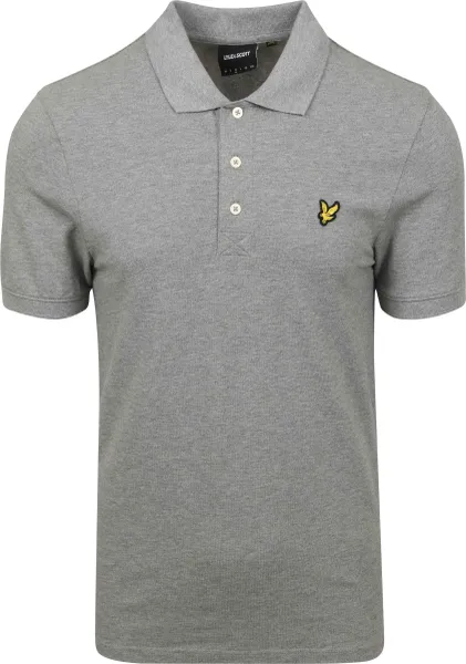 Lyle and Scott Polo Plain Grey maat L