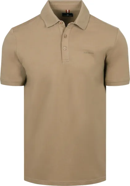 State of Art Polo Shirt Piqué Beige Taupe maat 3XL