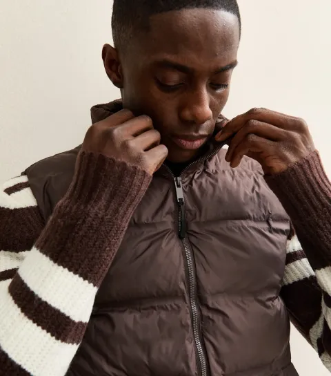 Dark Brown Regular Puffer Gilet