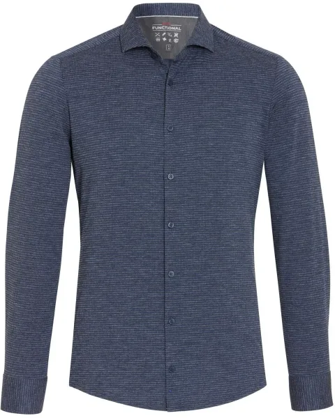 Pure The Functional Shirt Pattern Anthracite Blue Grey size 38