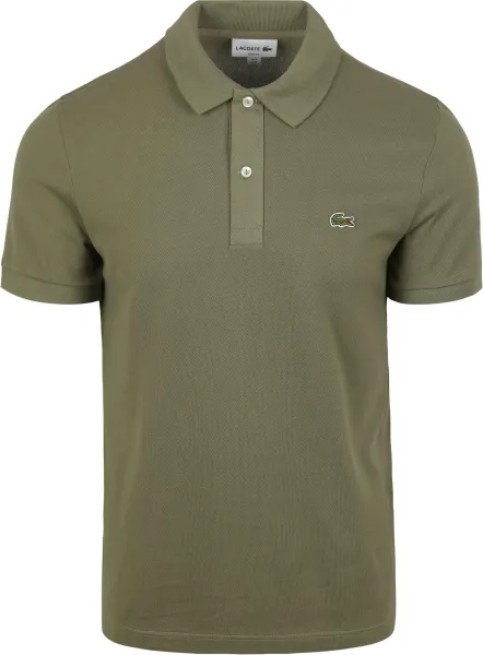 Lacoste Polo Shirt Pique Olive Green maat L