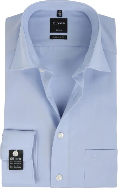 Olymp Luxor Modern Fit Extra Long Sleeve Shirt Blue size 37