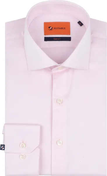 Suitable Shirt Extra Long Sleeves Twill Pink size 39