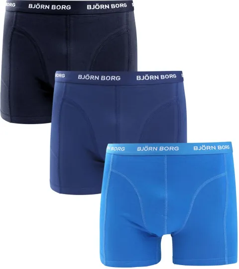 Bjorn Borg Boxers 3Pack Grey Dark Light Light blue Blue Dark Blue maat L