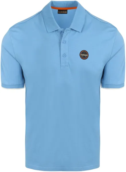 Napapijri E-Badge Polo Shirt Mid Blue maat L