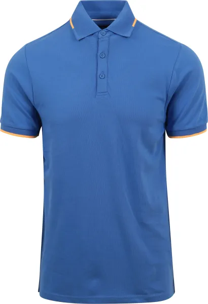 Suitable Fluo B Polo Shirt Blue maat L