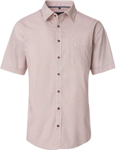 CASAMODA Short Sleeve Casual Shirt Print Orange Multicolour maat M
