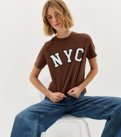 Dark Brown NYC Regular T-Shirt